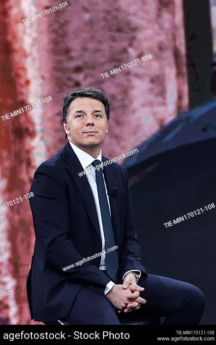 Former Italian Prime Minister and Leader of Italian party Italia Viva, Matteo Renzi during the show 'Non e l'arena' , Rome, ITALY-17-01-2021