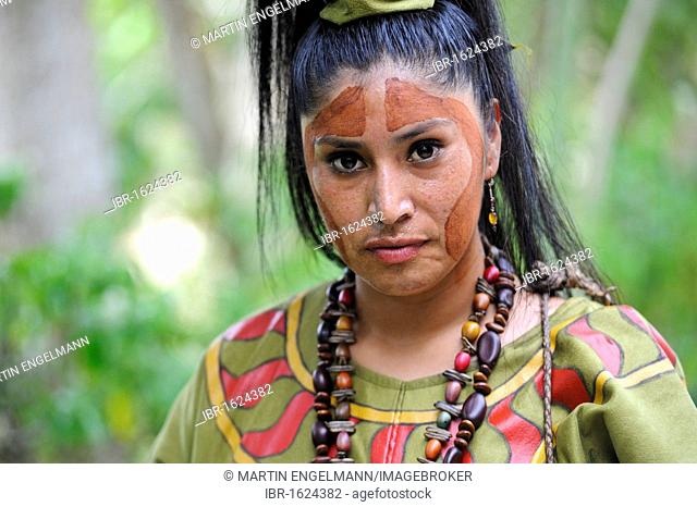 Mayan shaman, ritual, ceremony, Xcaret, Yucatan, Mexico, North America