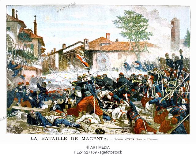 Battle of Magenta, 1859, (1901). The Battle of Magenta was an engagement in the Franco-Piedmontese War (Second War of Italian Independence)
