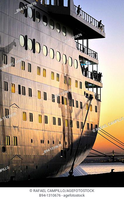 Cruise ship at La Goulette, Tunis, Tunisia
