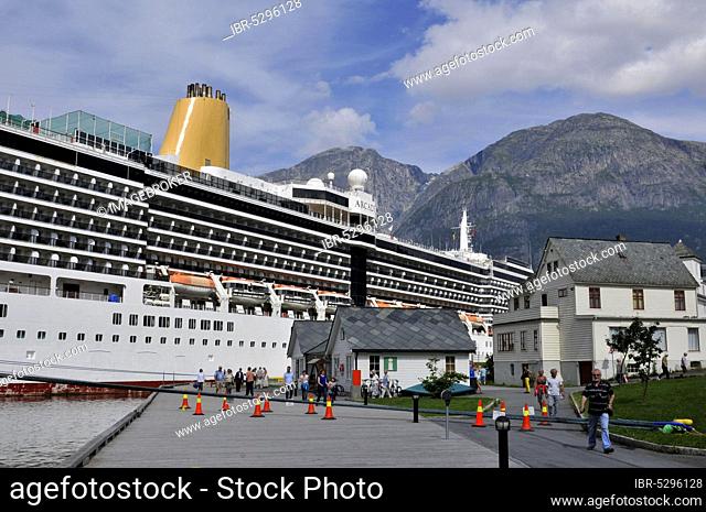 Arcadia, cruise ship, pier, Eidfjord, Norway, Europe