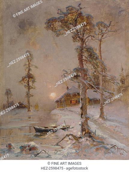 Winter Sunset, 1900. Found in the collection of the Regional Art Museum, Kozmodemyansk