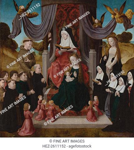 The Virgin and Child with Saint Anne (Anna Selbdritt), Saints Francis, Lidwina and donors, c. 1490-1 Artist: Netherlandish master