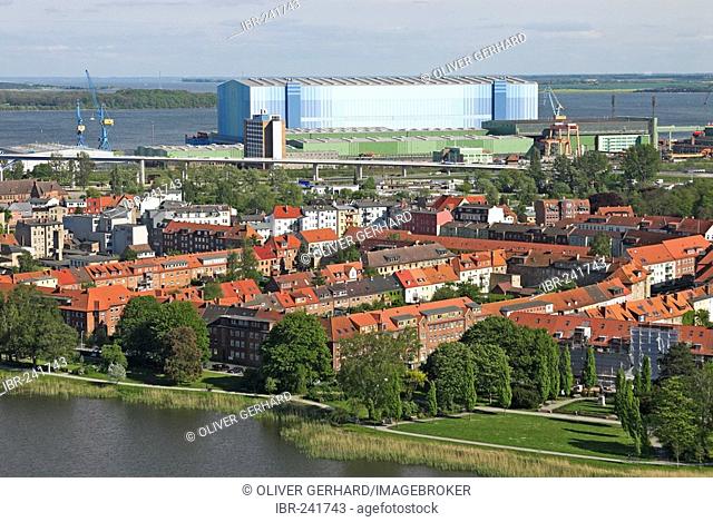Shipyard of the Volkswerft, Hanseatic city of Stralsund, Mecklenburg Western Pomerania, Germany, Europe