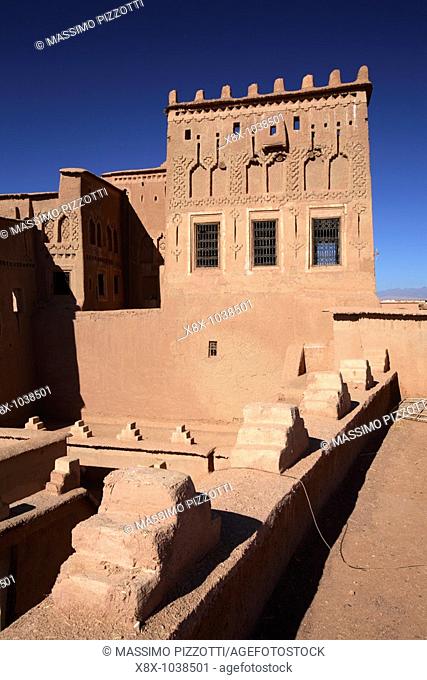 The terrace of Taourirt Kasbah, Ouarzazate, Morocco
