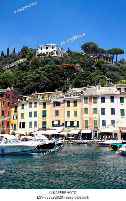 Portofino bay in the north of Italy considered one of the most beautiful places in Europe