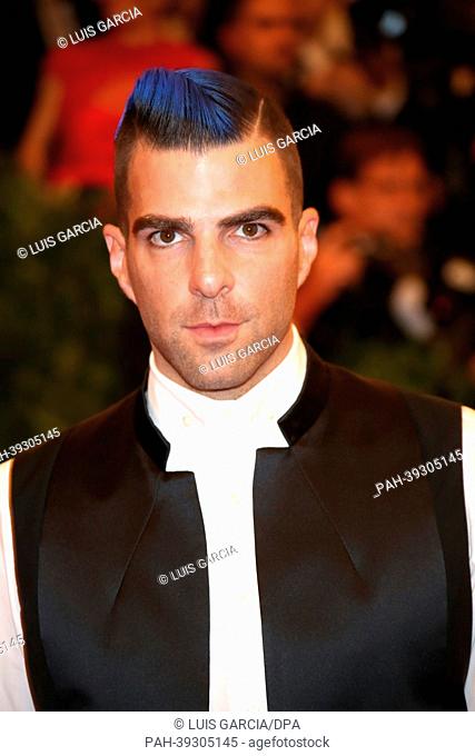 Actor Zachary Quinto arrives at the Costume Institute Gala for the ""Punk: Chaos to Couture"" exhibition at the Metropolitan Museum of Art in New York City, USA