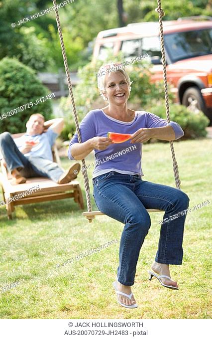 Mature Woman Swinging Stock Photos And Images Agefotostock