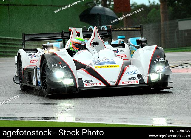 Imola, Italy May 17, 2013: Zytek Z11SN - Nissan of Team Jota Sport, driven by Oliver Turvey, in action during the European Le Mans Series - 3 Hours - Imola
