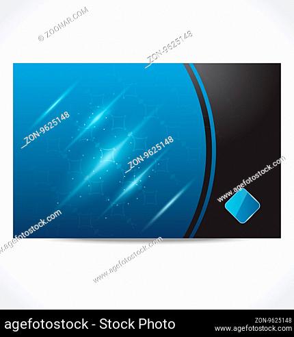 Illustration modern business card with glow isolated - vector