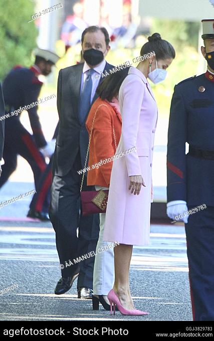 Queen Letizia of Spain attends the Armed Forces Day at La Lealtad Square on May 29, 2021 in Madrid, Spain