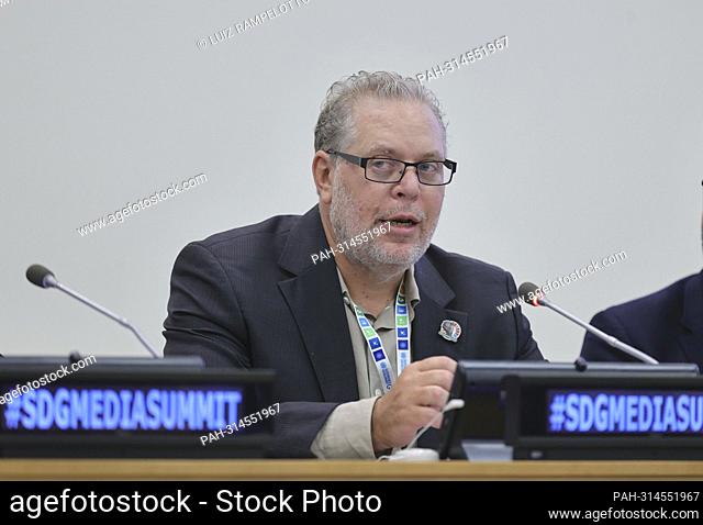 United Nations, New York, USA, September 09, 2022 - Boaz Paldi, During the SDG Media Summit 2022 (PVBLIC Foundation)Today at the UN Headquarters in New York...