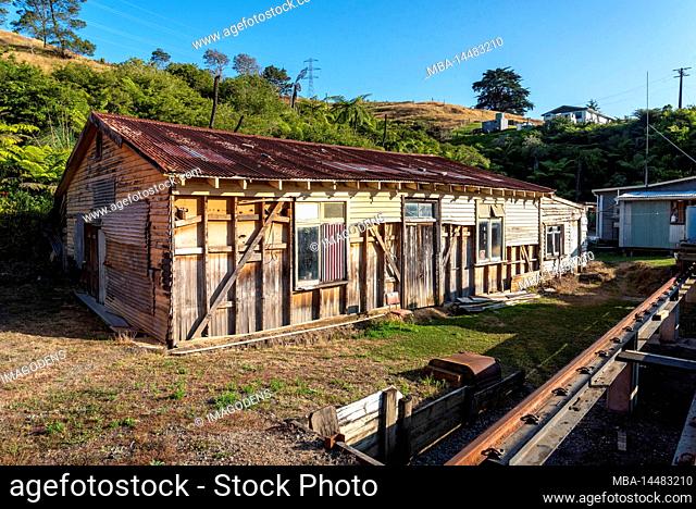 Old industrial train station in Rotowaro, New Zealand