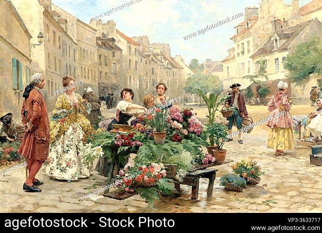 Schryver Louis De - Un Marché Au Xviiie Siècle - French School - 19th and Early 20th Century