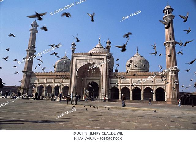 The Jama Masjid Friday Mosque, Old Delhi, Delhi, India, Asia