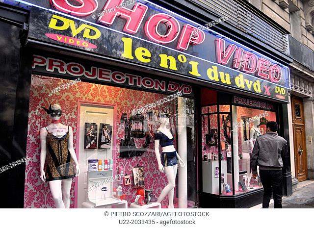 Paris, France, sex shop in Pigalle