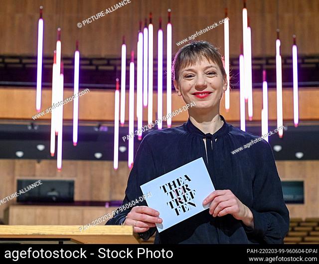 03 February 2022, Berlin: Yvonne Büdenhölzer, director of the Berliner Festspiele Theatertreffen, stands on the stage of the Haus der Berliner Festspiele after...