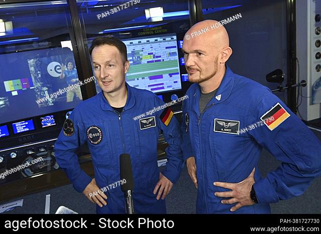 The two astronauts Matthias MAURER (left) and Alexander GERST, Bavarian Space Summit at DLR Oberpfaffenhofen on October 26, 2022 ?