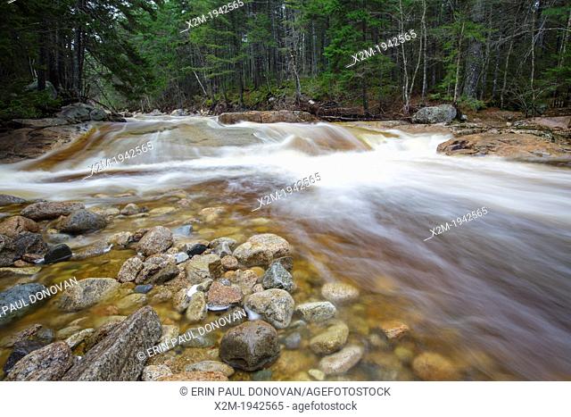 Otter Rocks day use area along the Kancamagus Scenic Byway (route 112) in the White Mountains, New Hampshire USA
