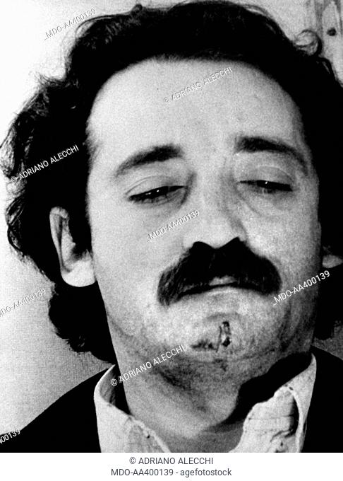Portrait of Mario Moretti. Portrait after his arrest of Italian terrorist member of the left-wing terrorist group Red Brigades Mario Moretti