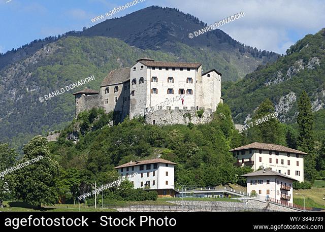 village and castle, stenico, italy
