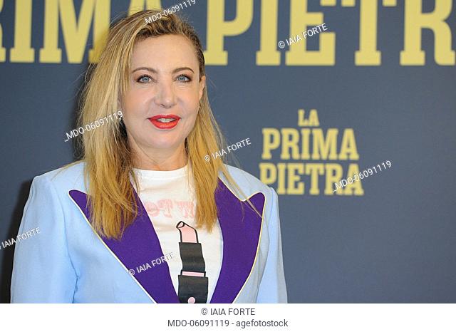 Italian actress Iaia Forte attends the photocall of the film La prima pietra at the Parco dei Principi Hotel. Rome, December 3rd 2018