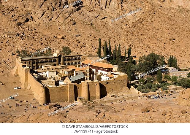 View of the Saint Catherine's Monastery under Mount Sinai