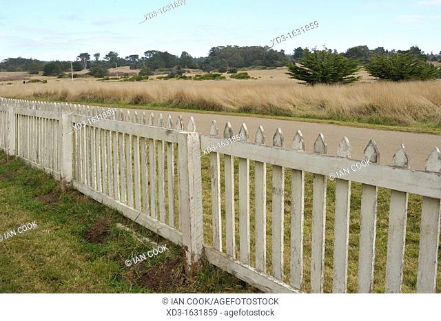 picket fence at Point Cabrillo Light Station, Mendocino Coast, California