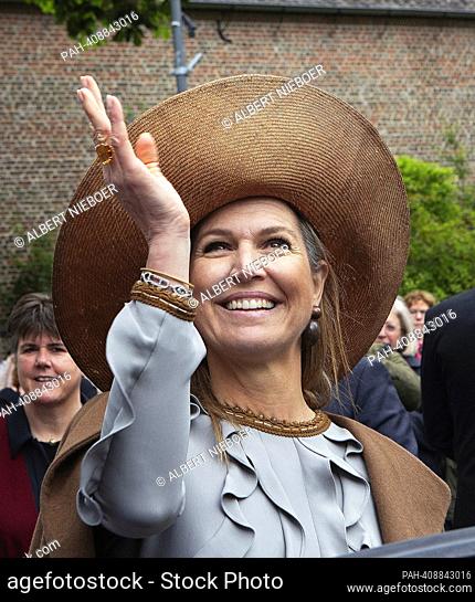 Queen Maxima of The Netherlands leaves at the Van Gogh Village Museum in Nuenen, on May 16, 2023, after opened the renovated museum
