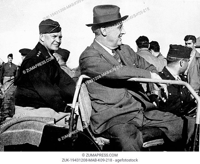 Dec. 8, 1943 - Sicily, Italy - President FRANKLIN D. ROOSEVELT was the 32nd President of the United States and led the U.S