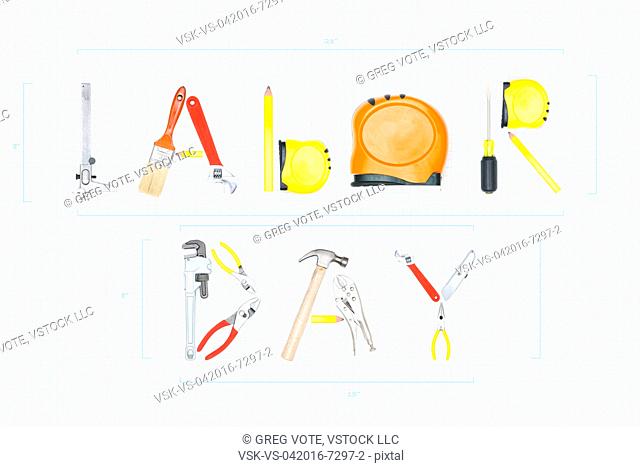 Tools against white background
