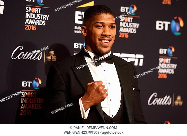 BT Sports Industry Awards held at the Battersea Evolution - Arrivals. Featuring: Anthony Joshua Where: London, United Kingdom When: 28 Apr 2016 Credit: Daniel...