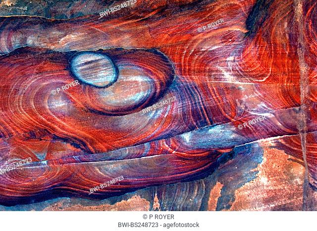 colored rock, Jordan, Petra