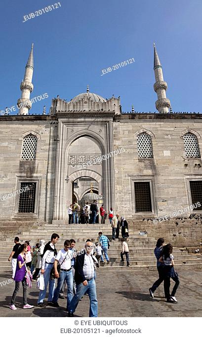 Eminonu Yeni Camii New Mosque entrance and steps