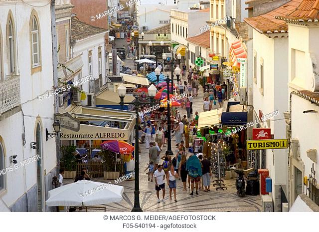 Street scene in Albufeira, Algarve, Portugal