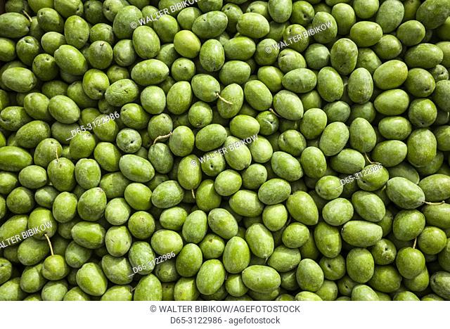 Canada, Quebec, Montreal, Little Italy, Marche Jean Talon market, autumn, green olives