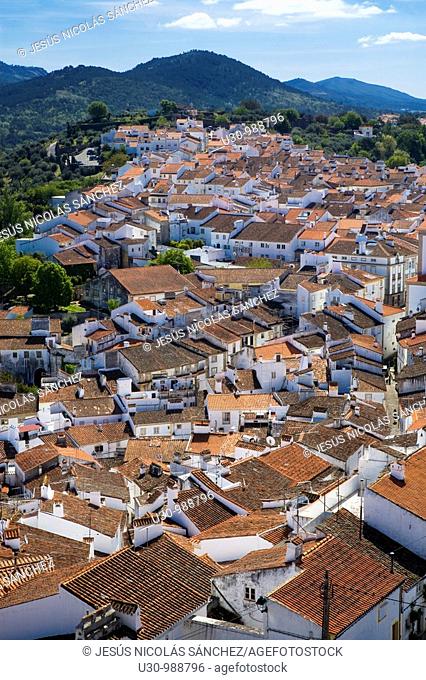 Overview from the castle of the Historic Village of Castelo de Vide, in Alentejo  Portalegre District  Portugal