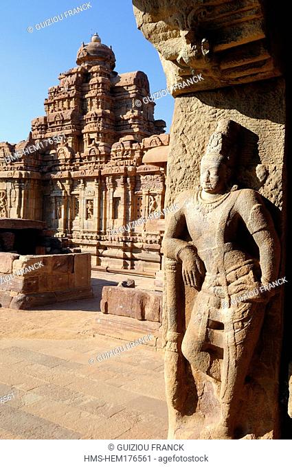 India, Karnataka, near Badami, cluster of Pattadakal temples in Chalukya style architecture listed as World Heritage by UNESCO
