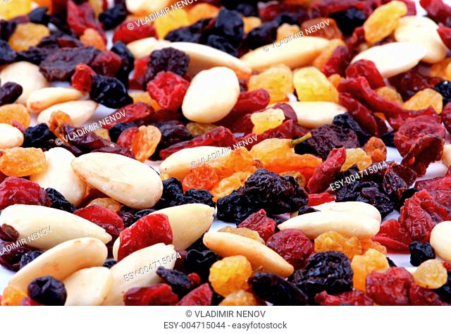 Nuts and fruits