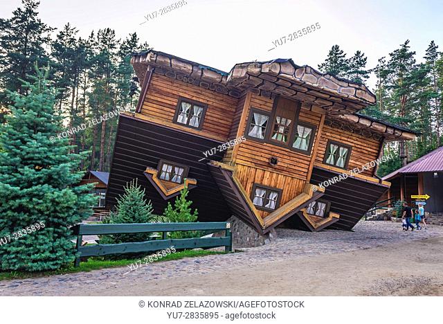 Upside-Down House in Centre for Education and Regional Promotion in Szymbark village, Kashubia region of Pomeranian Voivodeship in Poland
