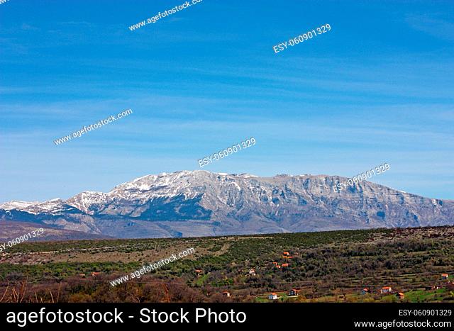 View of Dinara mountain located on the border of Bosnia and Herzegovina and Croatia