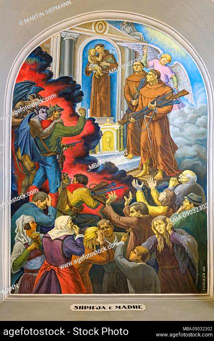 Paintings The Great Slander, Franciscan Church, Kisha Françeskane, Shkodra, Shkodër, Qark Shkodra, Albania