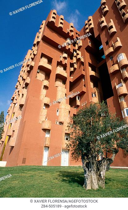 Walden 7 building by Ricardo Bofill. Sant Just Desvern, Barcelona. Spain