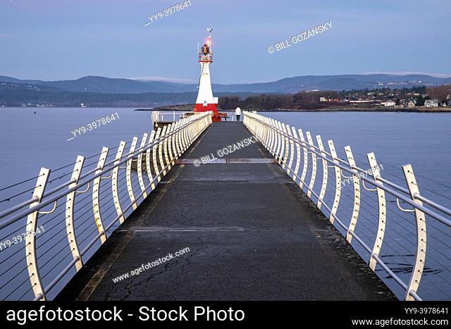 Ogden Point Breakwater Lighthouse - Victoria, Vancouver Island, British Columbia, Canada