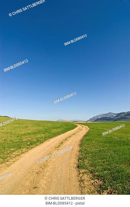 Dirt road in remote countryside