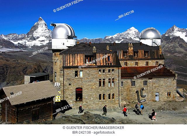 Kulmhotel, High Altitude Research Station KOSMA and TIRGO Observatory, Gornergrat, Matterhorn, Mount Cervin, Dent Blanche, Oberes Gabelhorn