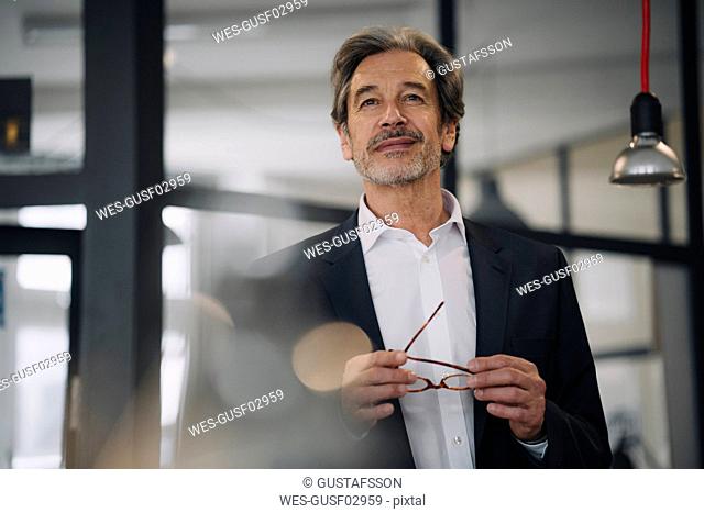 Portrait of confident senior businessman in office