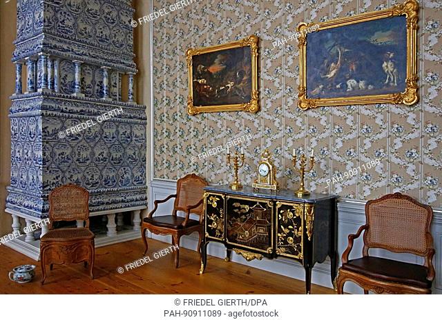 Rundale Palace - indoor photograph - (Latvian: Rundales pils; German: Schloss Ruhental, formerly also Ruhenthal and Ruhendahl) is one of the two major baroque...