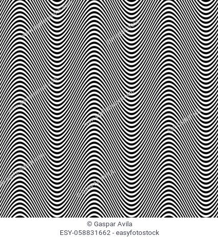 Monochrome wavy pattern