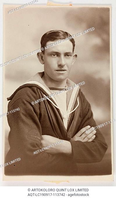 Photograph - HMAS Australia, Portrait of A Seaman, 1914-1918, One of 63 postcards contained in an album that was owned by Cliff Nowell